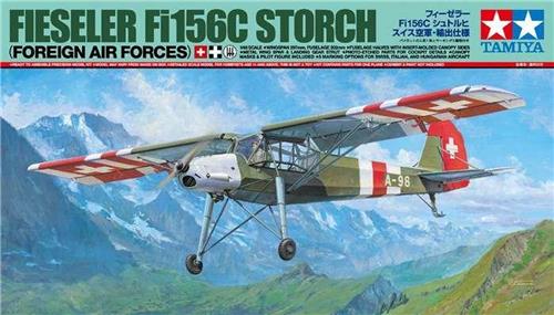 1:48 Tamiya 25158 Fieseler Fi156C Storch (Foreign AF) Plastic Modelbouwpakket