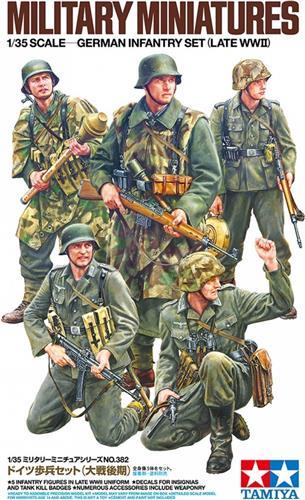 1:35 Tamiya 35382 German Infantry Set - Late WWII - Figuren Plastic Modelbouwpakket
