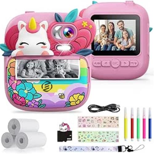 Equivera Kindercamera met Foto Printer - Kindercamera - Printcamera - Digitale Camera Kinderen - Speelgoed Camera