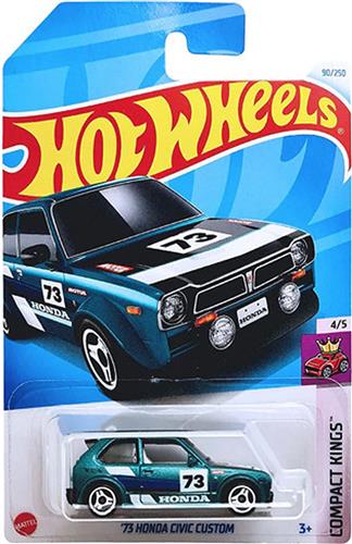 HOT WHEELS HONDA CIVIC CUSTOM SEA GREEN 90/250 1:64 HW COMPACT KINGS 4/5