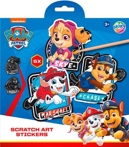 Scratch Art Stickers - PAW Patrol, 6dlg.