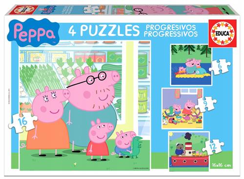 Educa Peppa Pig Puzzelset (6, 9, 12, 16 Stukjes)