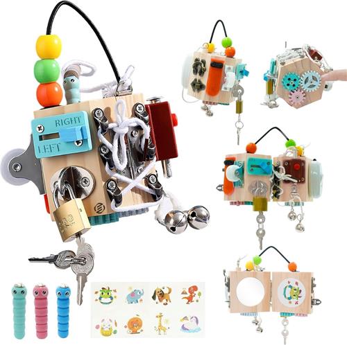 Equivera Busy Board - Montessori Speelgoed - Busy Board Montessori - Activity Board - Activiteitenbord - Motoriek Speelgoed - Educatief - Sensorisch Speelgoed