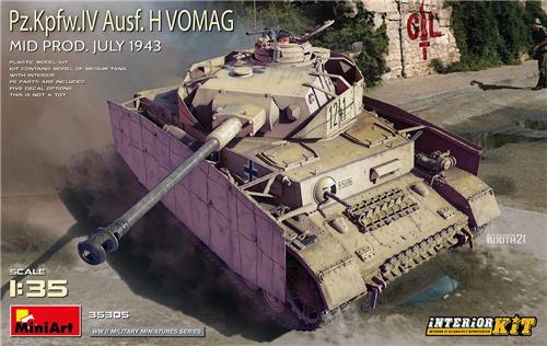 1:35 MiniArt 35305 Pz.Kpfw.IV Ausf. H Vomag - Mid Prod. July 1943 Interior Kit Plastic Modelbouwpakket