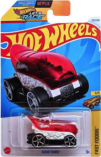 HOT WHEELS SUSHI TUNER RED/WHITE 225/250 1:64 HW FAST FOODIE 5/5