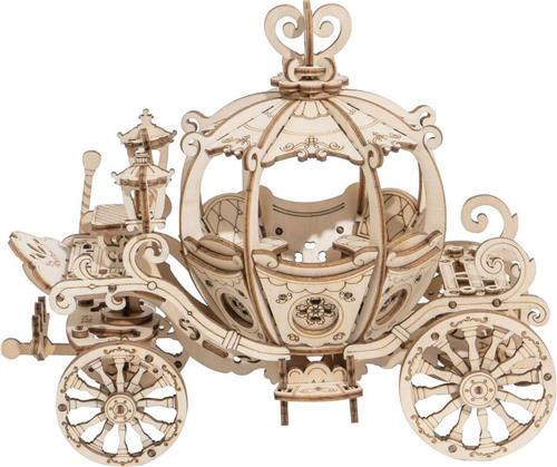 Houten 3D puzzel voor volwassenen | Assepoester Koets | Pumpkin Cart | Vrije tijd | Robotime | Model bouwpakket