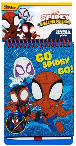 Spiderman Kraskaarten & Kleurplaten Set  14x21 cm  14 Afbeeldingen + Kraspen  Creatief Tekenplezier voor Kinderen