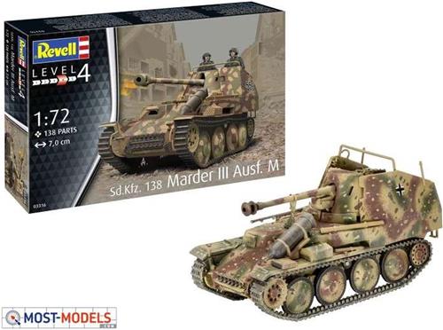 1:72 Revell 03316 Sd.Kfz. 138 Marder III Ausf. M Plastic Modelbouwpakket