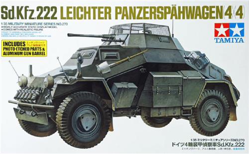 1:35 Tamiya 35270 Sd.Kfz. 222 Leichter Panzerspähwagen (4x4) w/Photo-etch Plastic Modelbouwpakket