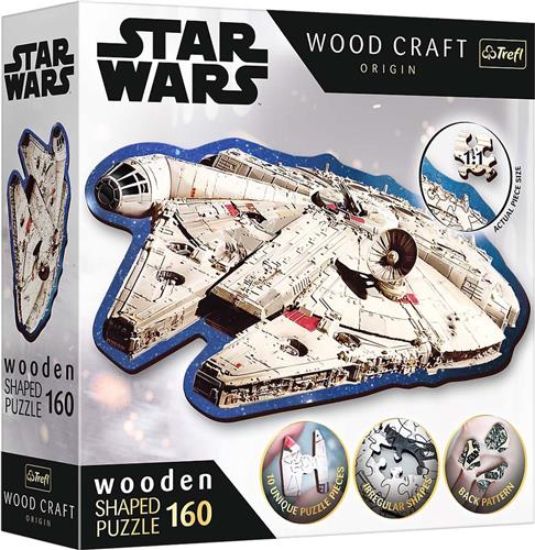 Trefl Trefl - Puzzels - 160 Houten Vormige Puzzels - Millennium Falcon / Lucasfilm Star Wars FSC Mix 70%