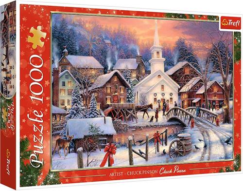 Witte Kerst - Trefl Puzzel - 1000 Stukjes