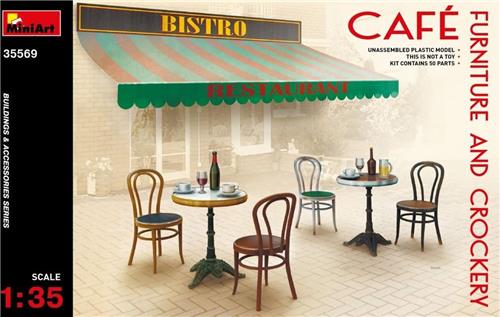 Miniart - Café Furniture & Crockery (Min35569) - modelbouwsets, hobbybouwspeelgoed voor kinderen, modelverf en accessoires
