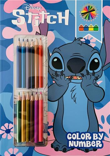 Disney Stitch kleuren op nummer - Kleurboek met potloden - Lilo en Stitch - knutselen meisjes - Kleurpotloden - Stitch - kleuren op nummer disney