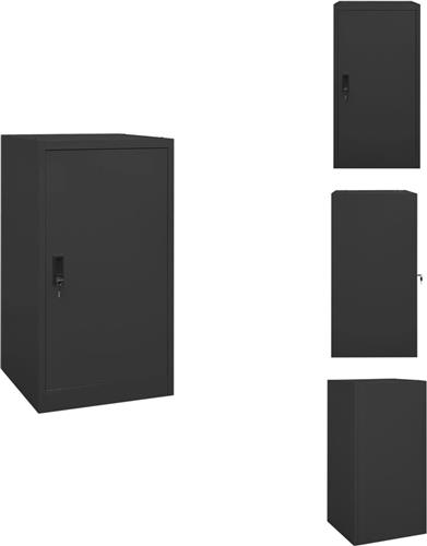 vidaXL Zadelkast - Zadelkasten - Opbergkast - Lockerkast - Zadelkast 53x53x105 cm staal antracietkleurig