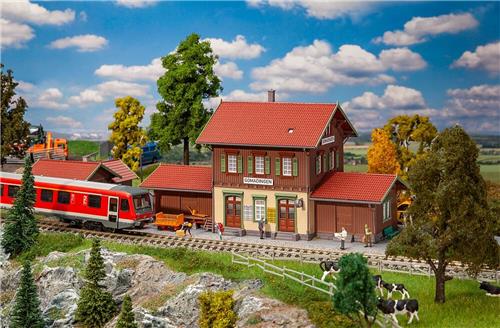 Faller - 1:87 Station Gomadingen (4/22) *fa110146 - modelbouwsets, hobbybouwspeelgoed voor kinderen, modelverf en accessoires