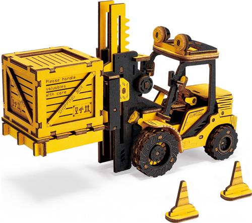 Robotime Forklift TG413K - 3D puzzel - Houten bouwpakket - Knutselen - Miniatuur