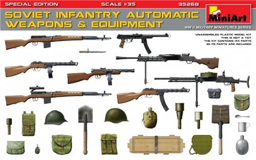 Miniart - Soviet Infantry Automatic Weapons & Equipment. S.e. (Min35268) - modelbouwsets, hobbybouwspeelgoed voor kinderen, modelverf en accessoires