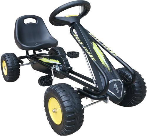 Kids Go-Kart Mini Green Flame - Adjustable seat