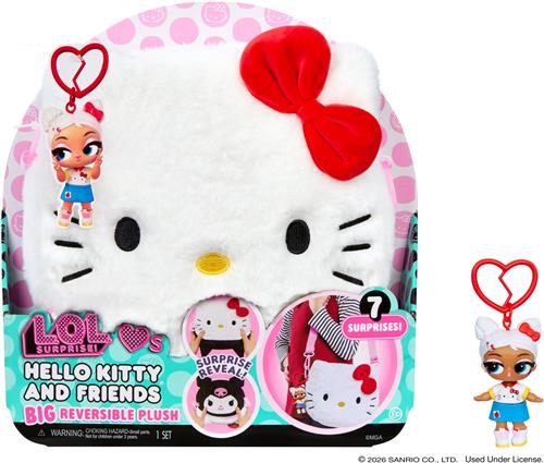 L.O.L. Surprise! Loves Hello KittyÂ® and Friends GROTE omkeerbare pluchen speeltje  Grote Cinnamoroll knuffel met bijpassende minipop  Geweldig cadeau voor kinderen vanaf 4 jaar