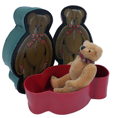 PIA Soft Toys - Pluche Knuffeldier - Beer in doos 2 ass. 54 cm