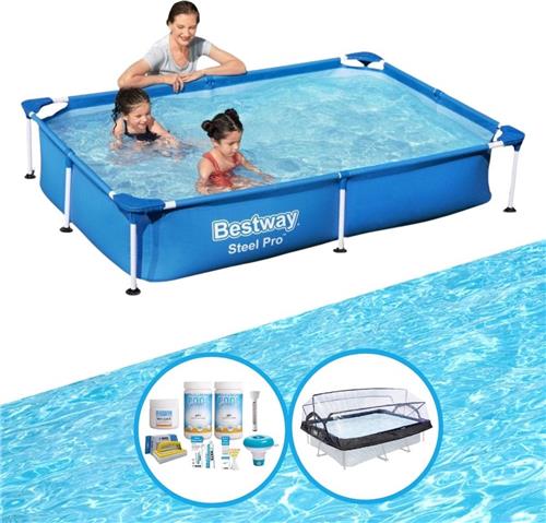 Bestway Zwembad Steel Pro 221x150x43 cm - Inclusief accessoires