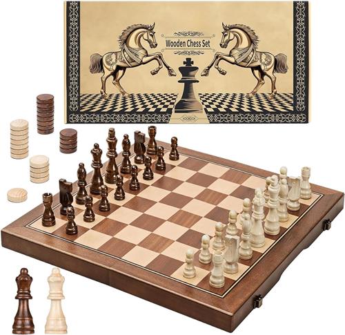 Solacis Magnetisch schaakspel - Magnetisch schaakbord - Reis schaakspel - Schaken - Schaakspel - Must have!