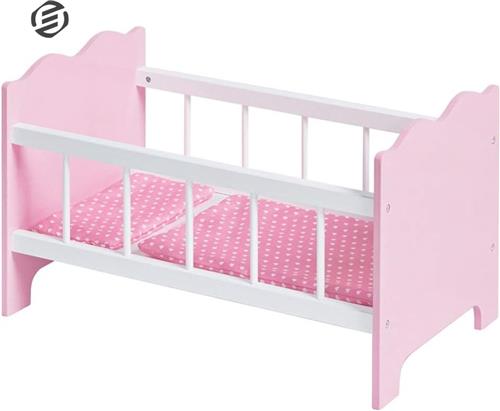 Equivera Poppenbed - Poppenbedje - Poppenhuis Meubels - Speelgoed voor Meisjes - Cadeau
