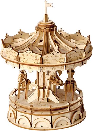 Robotime 3d-puzzel Merry Go Round 17,7 Cm Hout Naturel