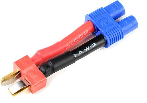 Revtec - Power adapterkabel - Deans connector vrouw. <=> EC-3 connector vrouw. - 12AWG Siliconen-kabel - 1 st