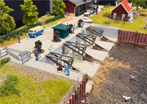 Faller Modelbouwpakket Diorama - H0 190654 Scheepswerf - Diorama Plastic - 1:87 - Modelbouw
