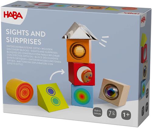 Haba bouwstenen speelgoed ontdekkingsset optiek met spiegel en prisma.