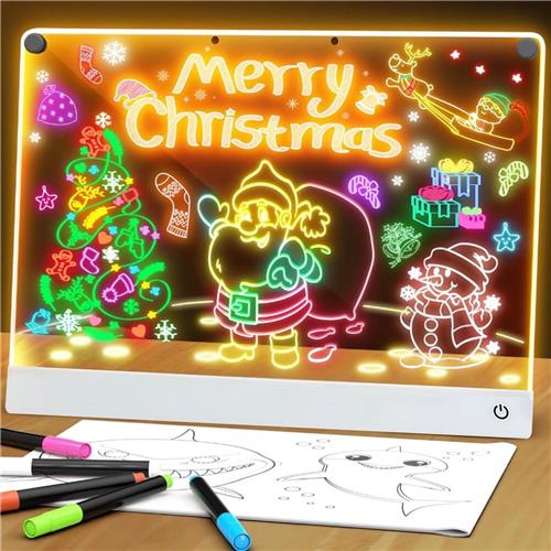 KZQ Led Lichtpaneel 30x20 Cm Voor Gekleurde Tekeningen En Schetsen - Ideaal Kerstcadeau Voor Creatieve Kinderen En Volwassenen