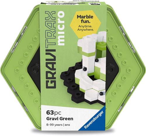 Ravensburger GraviTrax micro Gravi Green - Mini Knikkerbaan Bouwset - 63 Onderdelen