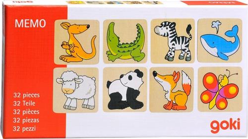 Goki Houten Memo Dieren, 32dlg.