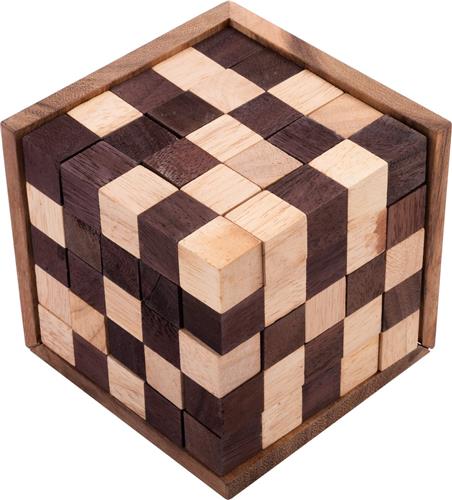 125 Cubes  Houten Breinbreker  Acaciahout  Dobbelsteen Puzzelspel  Engelhart