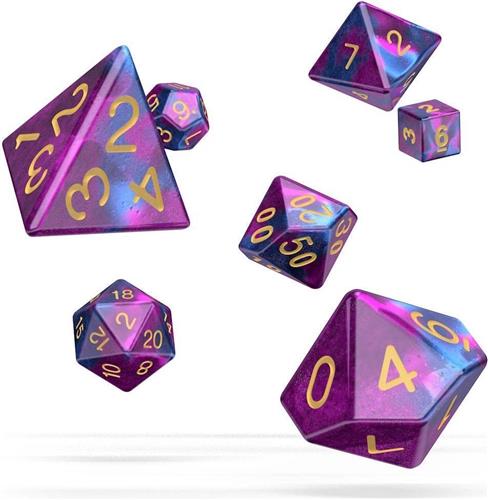 Oakie Doakie - Dice RPG Set Gemidice - Amethyst (7)