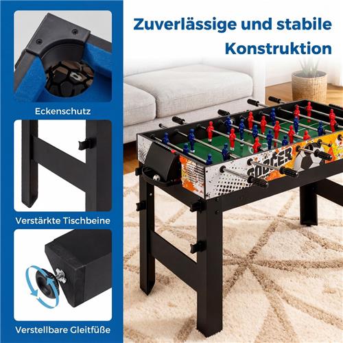 COSTWAY 14-in-1 speeltafelset, tafelspel, multifunctioneel met tafelvoetbal, hockey, biljart, tafeltennis, bowling, shuffleboard, schaaken, dame en backgammon, combi-tafel voor kinderen en volwassenen