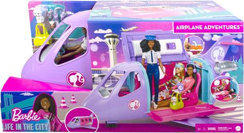 Barbie - droom vliegtuig met piloot - airplane adventures - groot vliegtuig - met accessoires
