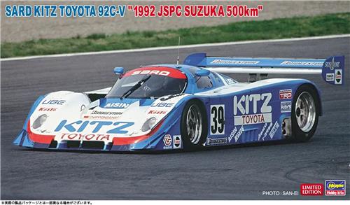 Hasegawa Modelbouwpakket Auto - 20826 SARD Kitz Toyota 92C-V No.39 1992 JSPC Suzuka 500 km - Japanse Rauto Plastic - 1:24 - Modelbouw