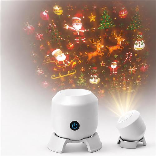 1 Projector - Dynamische Roterende LED Projector  3D Sneeuwvlokstijl  HD Holografische Nachtlamp  360Â° Roterend  USB  Voor Slaapkamer en Meditatie - Feestelijke decoratieve verlichting