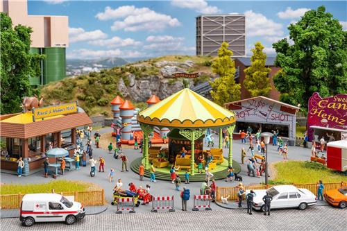 Faller Modelbouwpakket Diorama - H0 190094 Actieset Ruhrpott Kermis voor Diorama Plastic - 1:87 - Modelbouw
