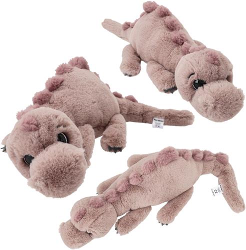 Depesche - Dino World knuffel dino liggend - lichtbruin - 50 cm