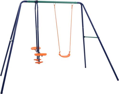 vidaXL - Schommelset - met - 3 - zitjes - staal