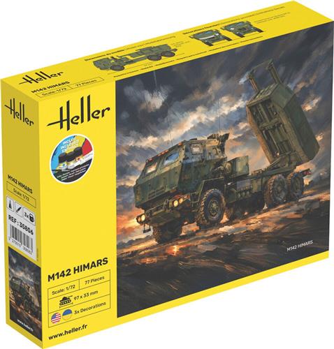 Heller Modelbouwpakket Militaire voertuigen - 35806 M142 HIMARS - Amerikaans Raketartillerievoertuig - Starter Kit Plastic - 1:72 - Modelbouw