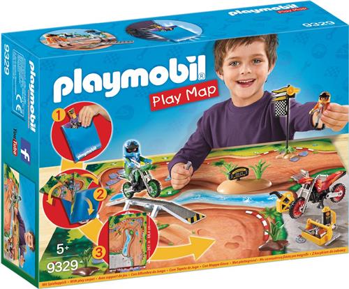 PLAYMOBIL Motorcrossers met plattegrond - 9329