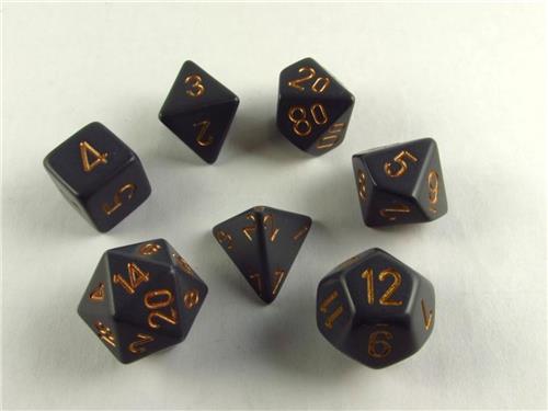 Opaque Poly 7 Set: Dark Grey/Copper