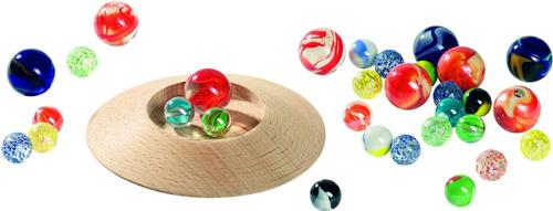 Goki Houten Knikkerpot met Knikkers