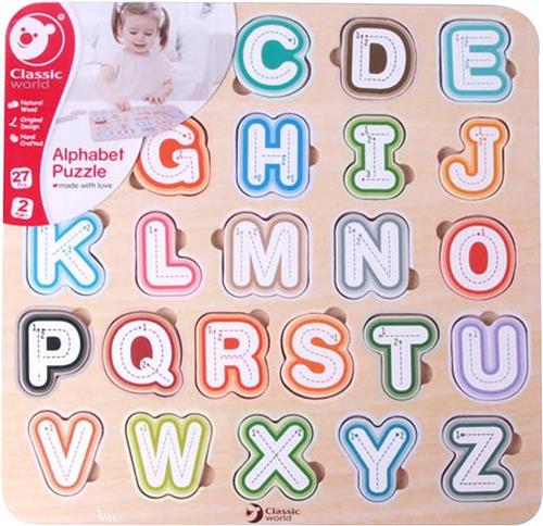 Classic World houten puzzel Alfabet - 27 stukjes