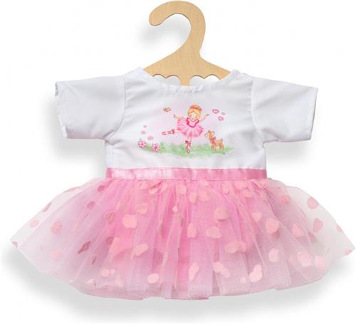 Heless Poppenkleding Ballerinajurk Roze/wit 28-35 Cm