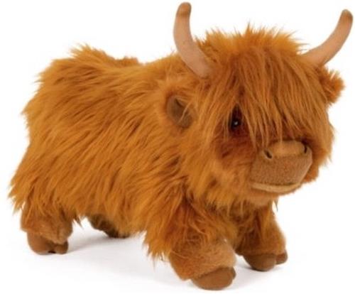 Heunec Pluche Schotse hooglander bruin knuffel 30 cm - Koeien knuffeldieren